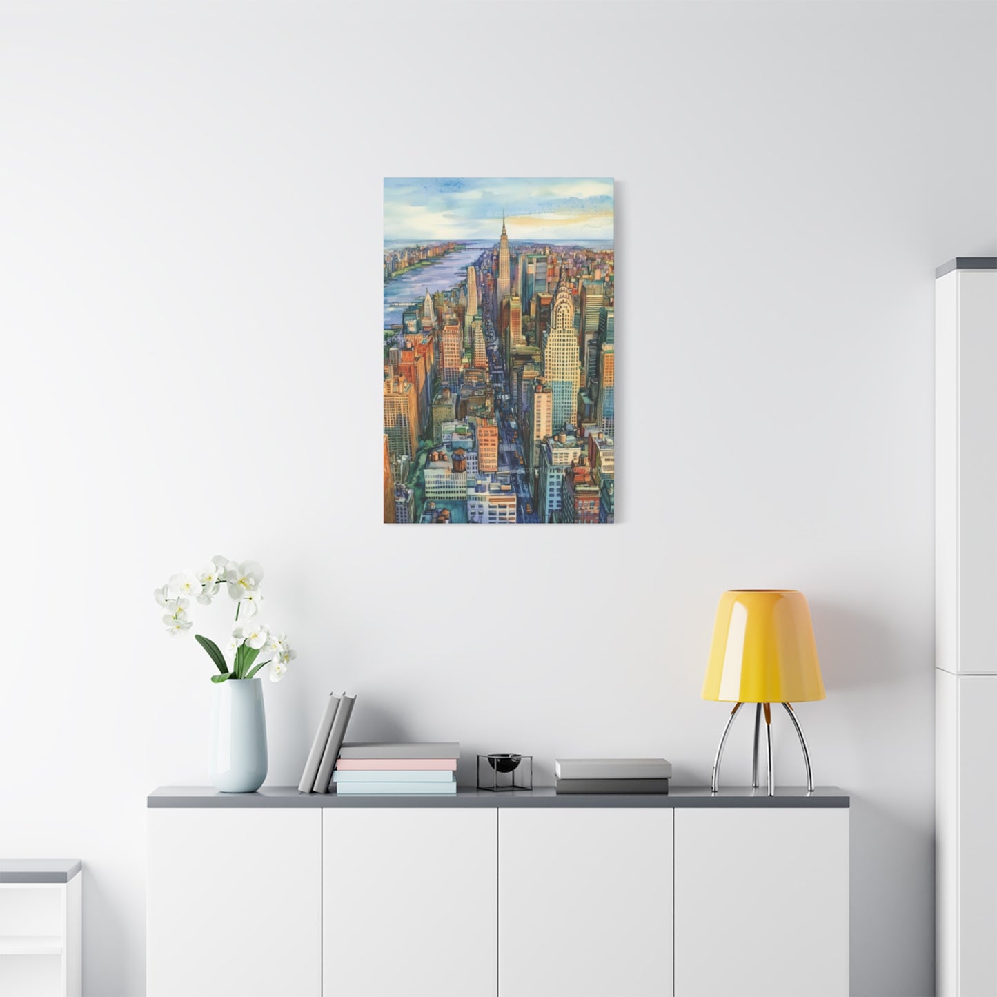 Skyview Manhattan City Skyline NYC Skyline Wall Art & Canvas Prints