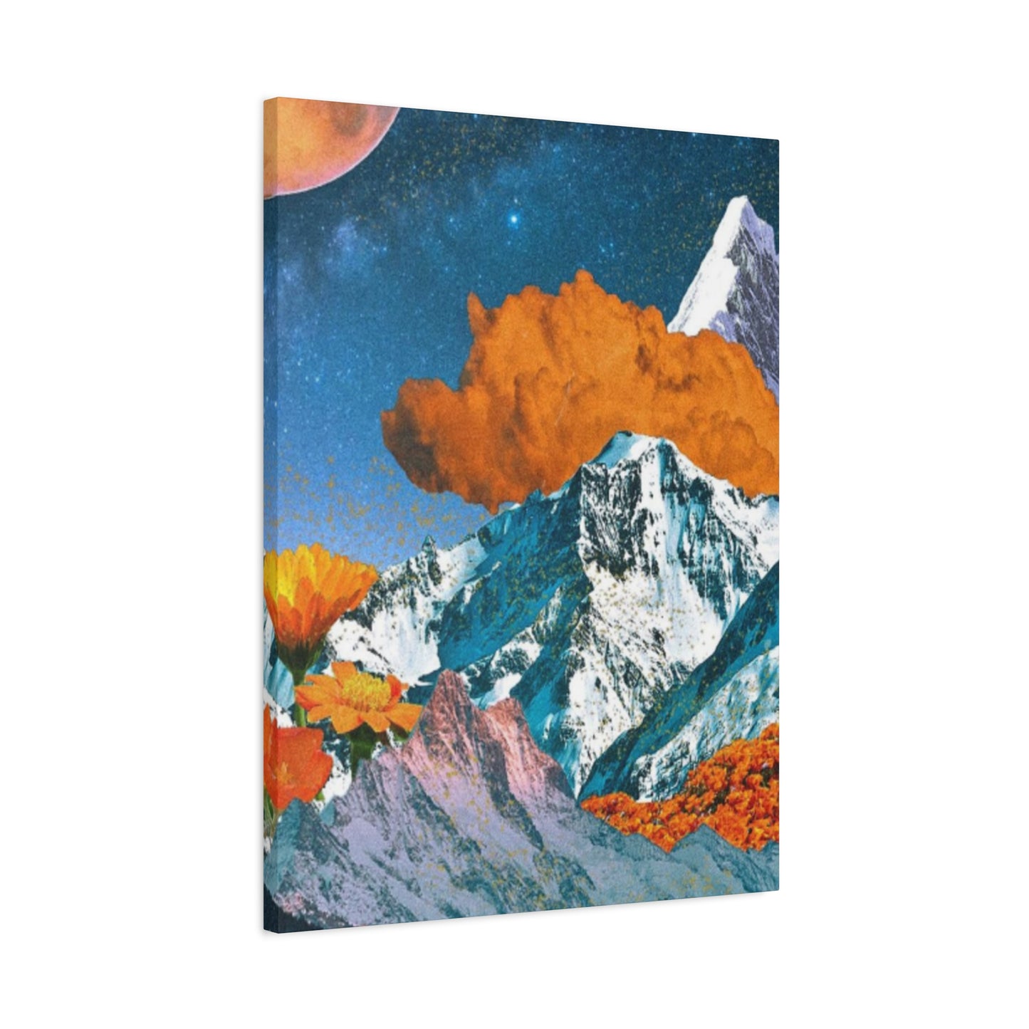 Golden Clouds In Mountain Modernism Wall Art & Canvas Prints