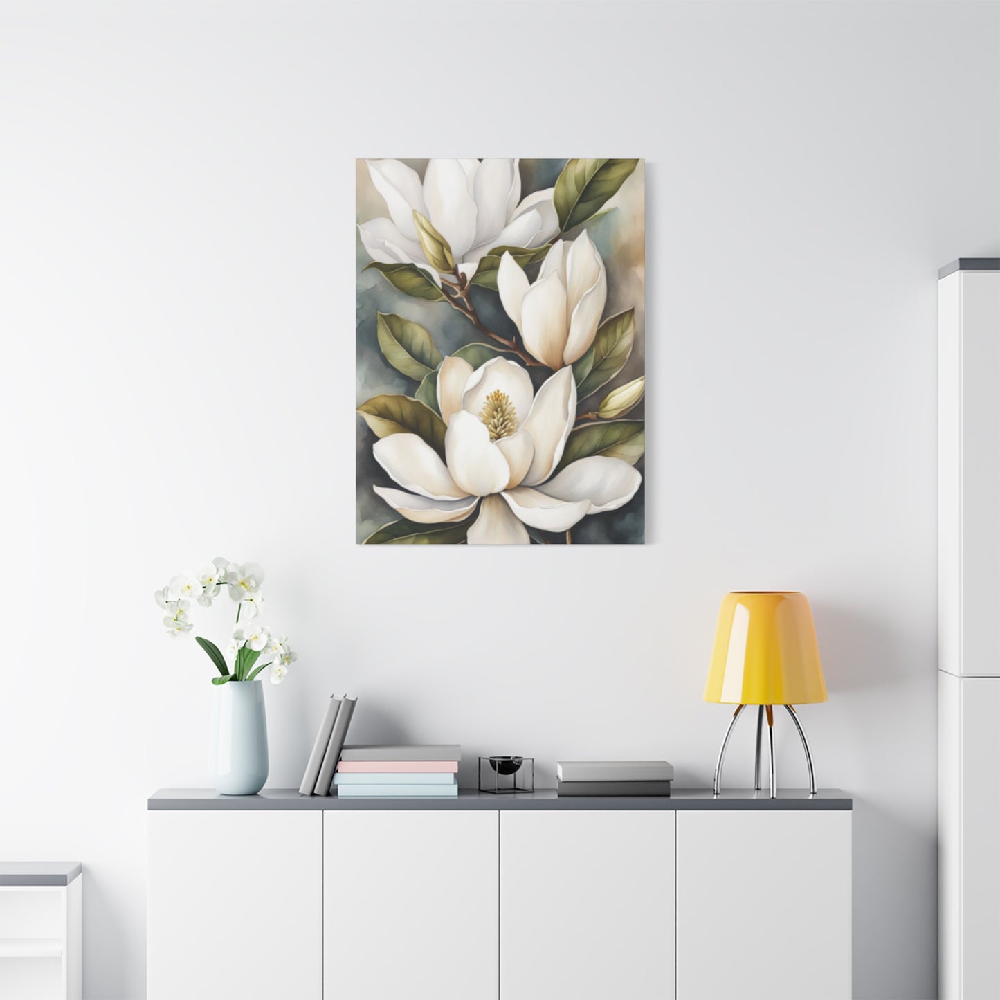 White Magnolia Flower Plant Wall Art & Canvas Prints