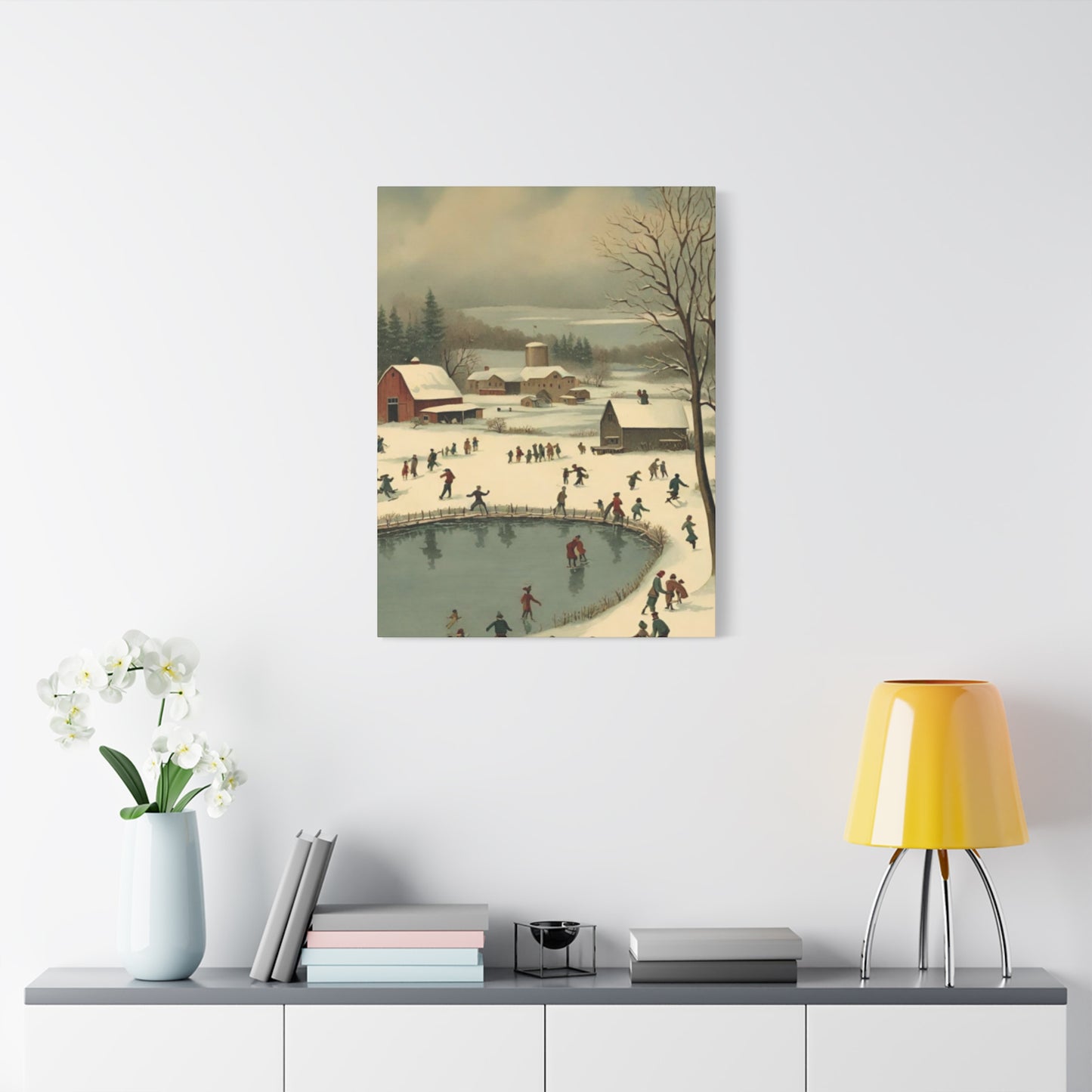 People Enjoying In Snow Wall Art & Canvas Prints