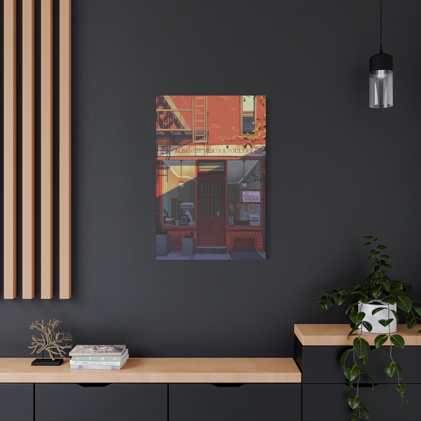 Meat Poultry Shop Of New York City Skyline Wall Art & Canvas Prints