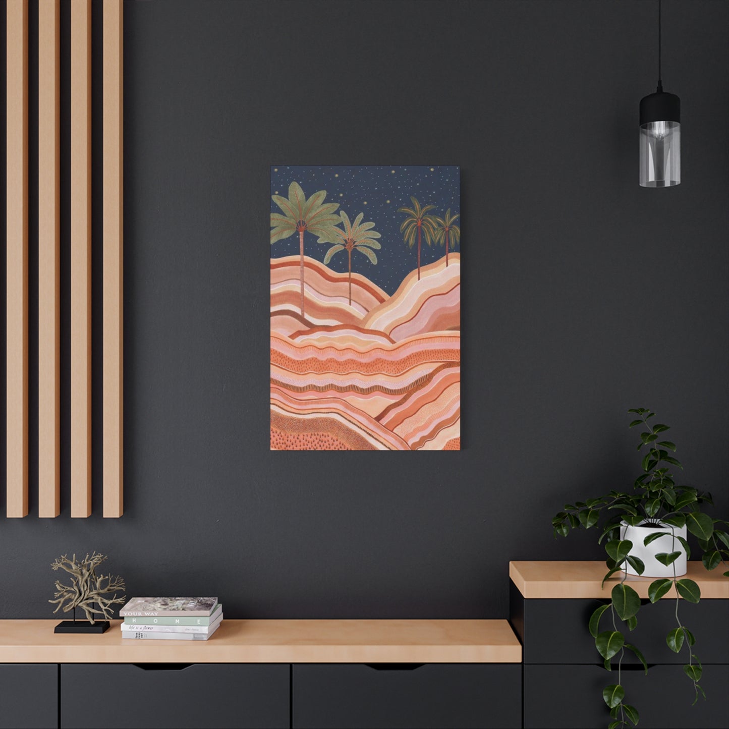 Palm Tree In  Desert Wall Art & Canvas Prints