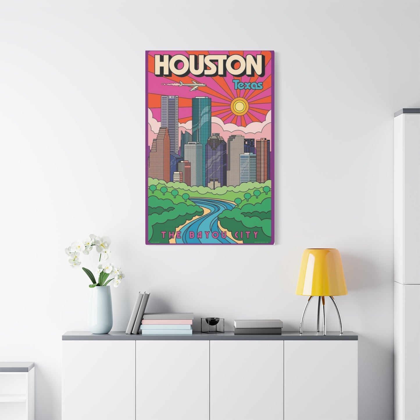 Houston City Graffiti Skylines Wall Art & Canvas Prints