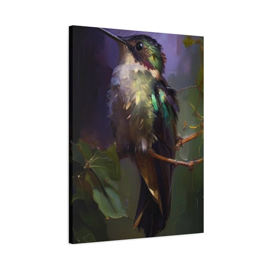 Humming Bird Closeup Painting Wall Art & Canvas Prints