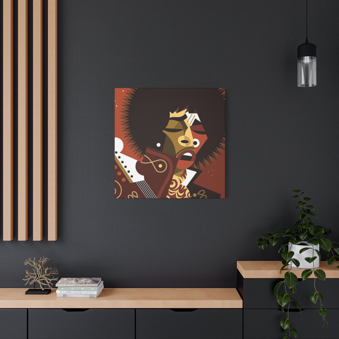 Jimi Hendrix Cartoon Poster Wall Art & Canvas Prints