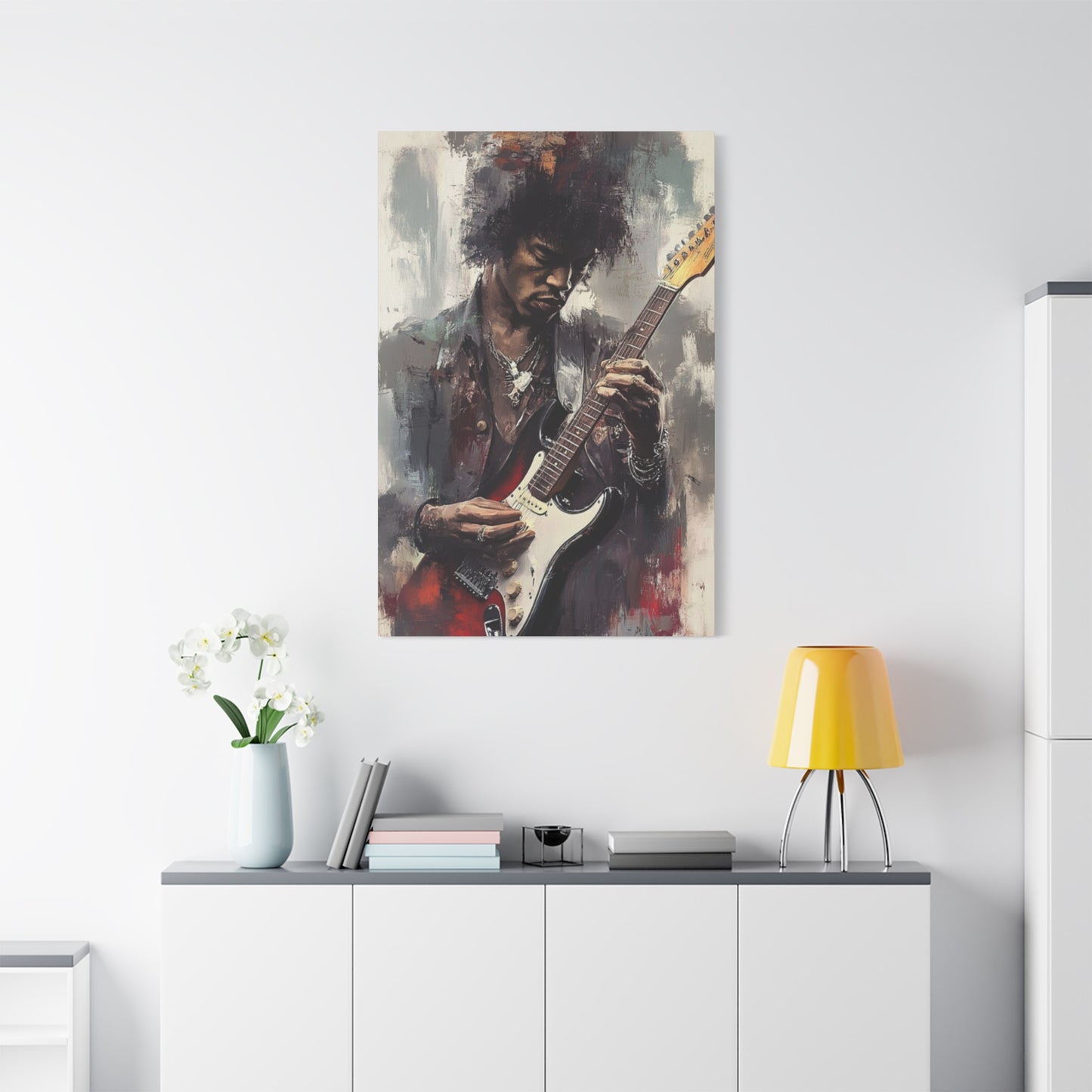 Jimi Hendrix Playing Guitar Wall Art & Canvas Prints