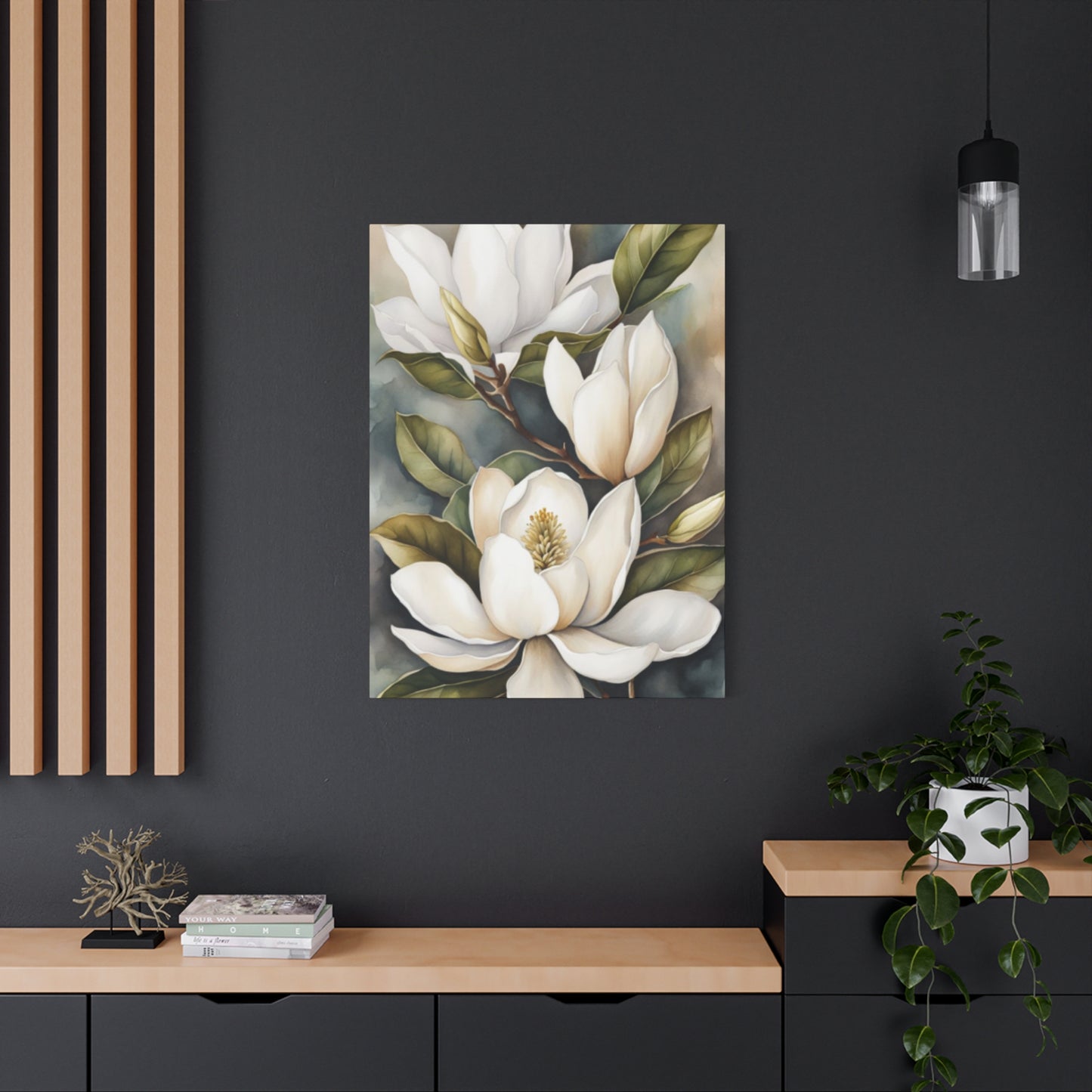 White Magnolia Flower Plant Wall Art & Canvas Prints