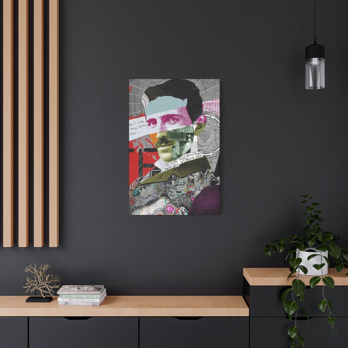 Man Abstract Painting Mixed Media Wall Art & Canvas Prints