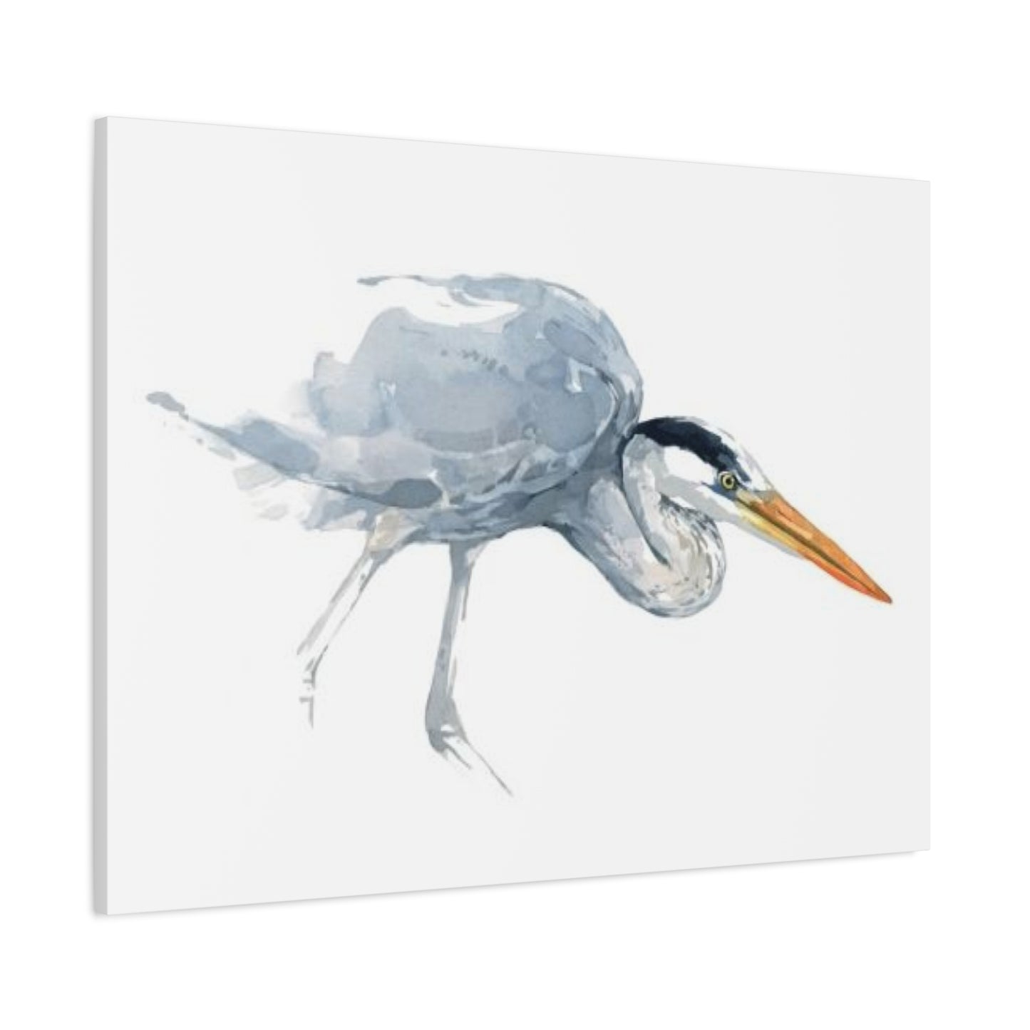 White Heron Painting Wall Art & Canvas Prints