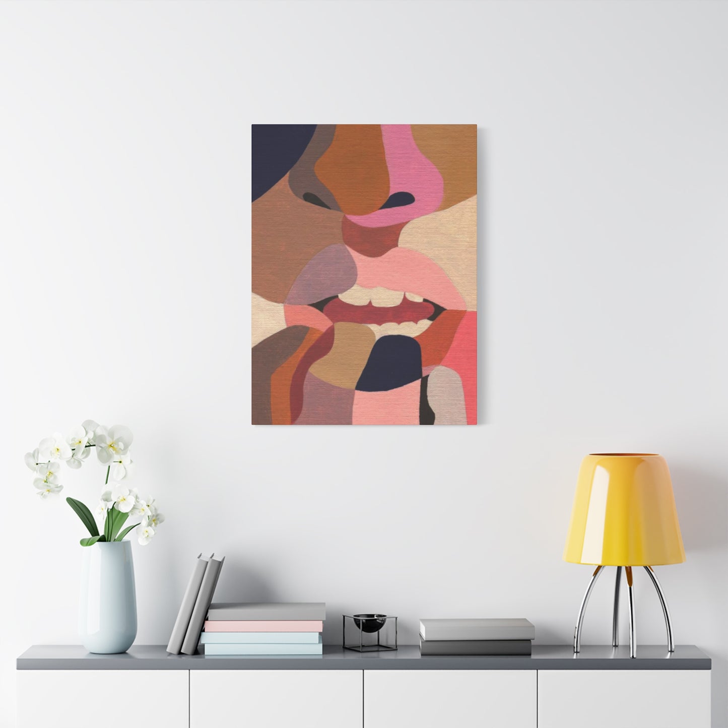 Lips Abstract Painting Wall Art & Canvas Prints