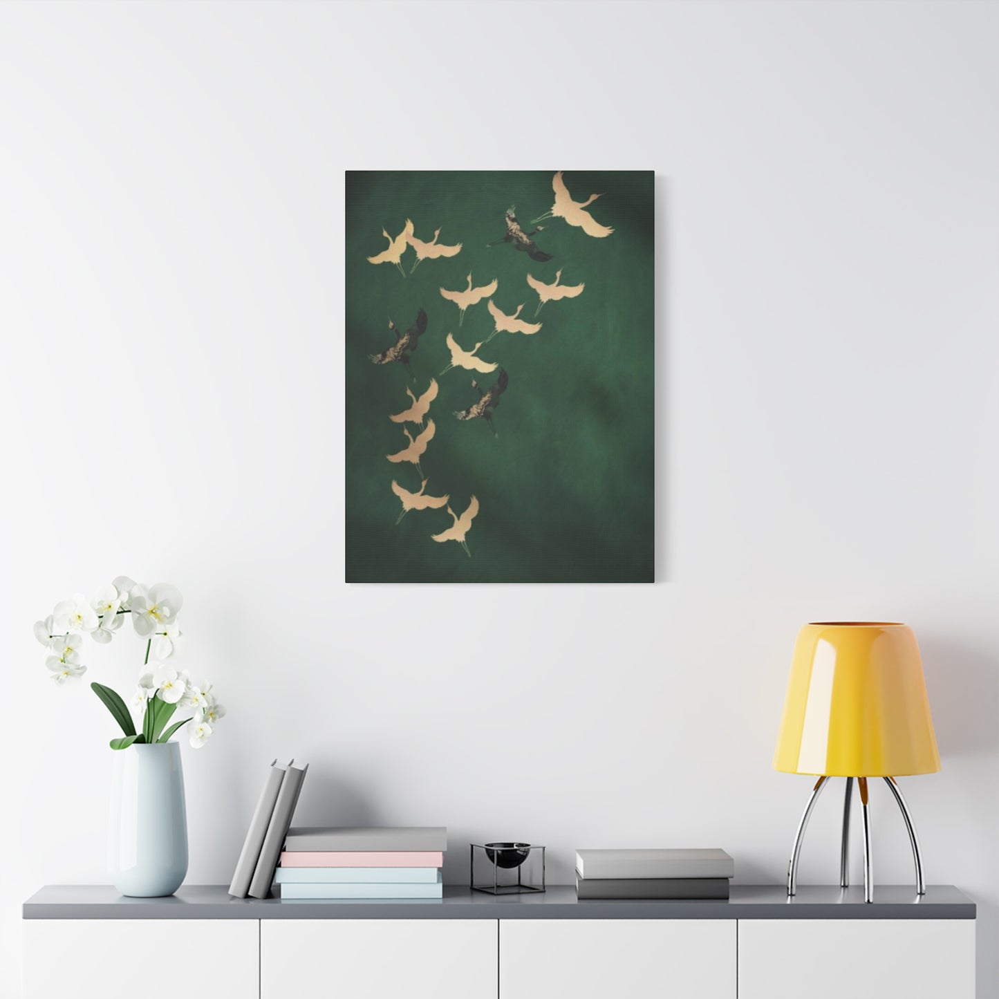 Golden Birds Flying Wall Art & Canvas Prints