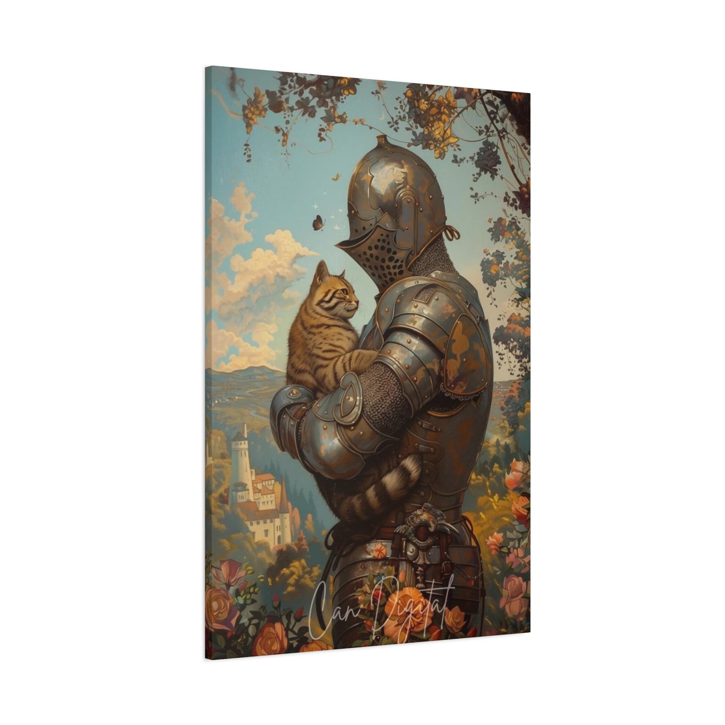 Warrior with Cat Wall Art & Canvas Prints