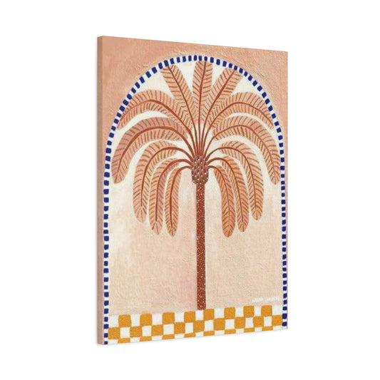 Palm Tree In Egyptian Architecture Wall Art & Canvas Prints