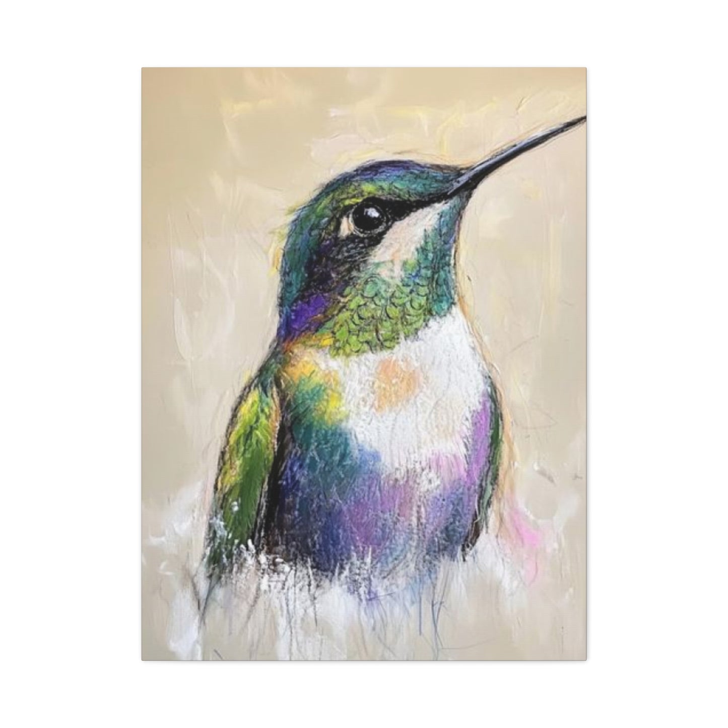 Humming Bird Candid Painting Wall Art & Canvas Prints