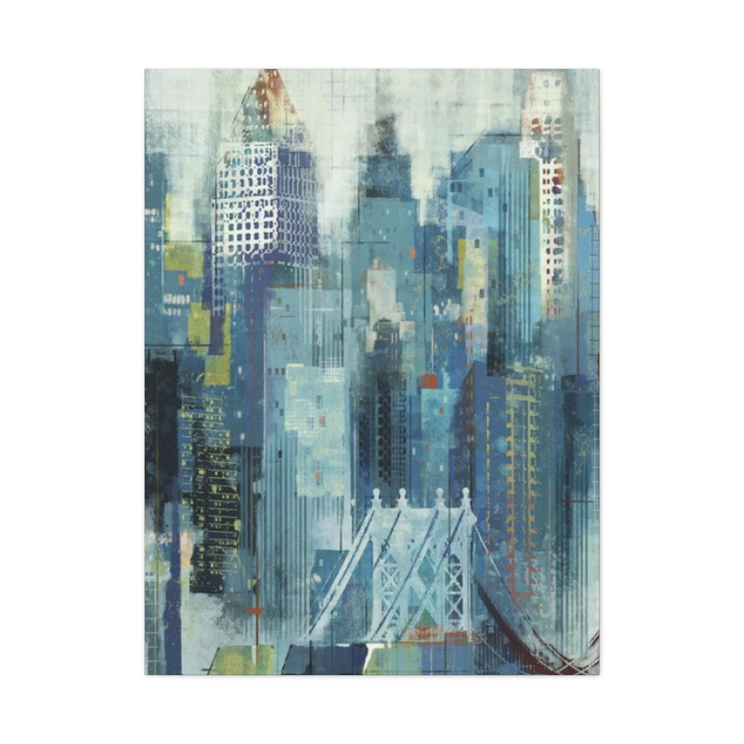 Manhattan City Skyline Painting NYC Skyline Wall Art & Canvas Prints