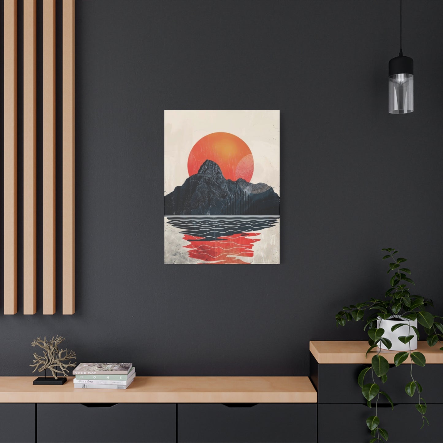 Sunset In Mountains Modernism Wall Art & Canvas Prints