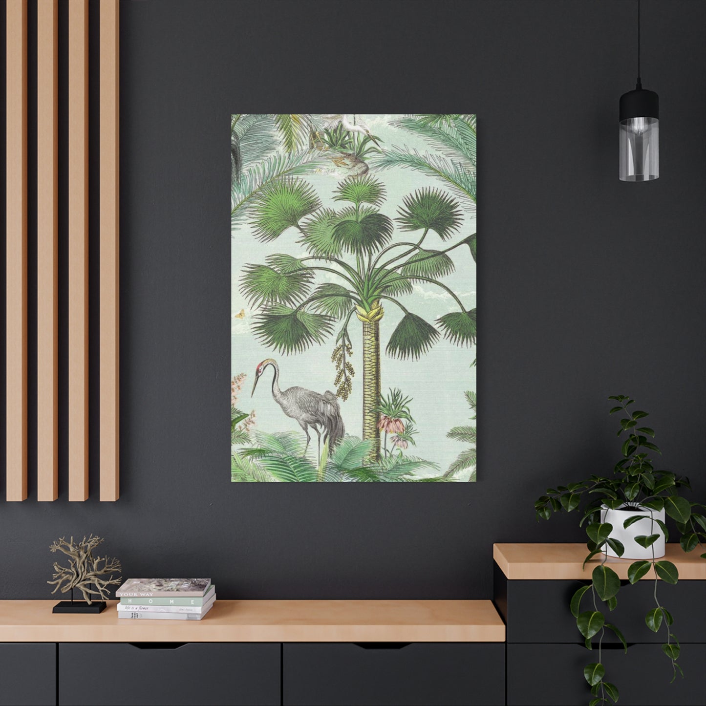 Animal & Palm Tree In Wildlife Wall Art & Canvas Prints