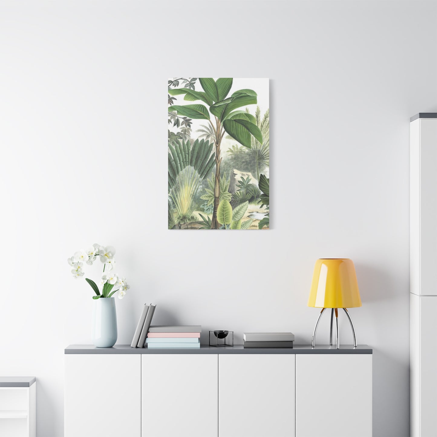 Palm Tree Green Leaves In Forest Wall Art & Canvas Prints