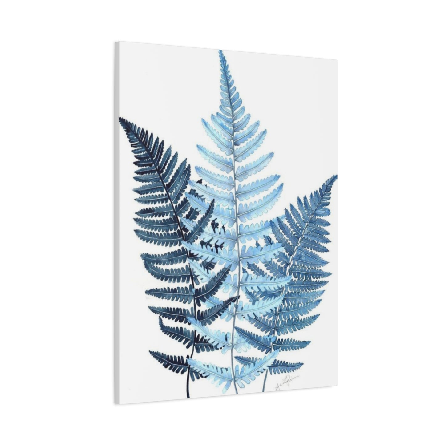 Blue Leaves Entryway Wall Art & Canvas Prints