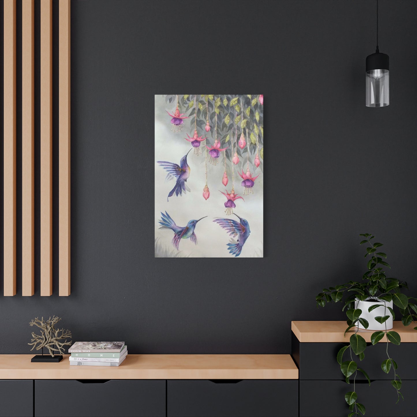 Humming Bird Trio Painting Wall Art & Canvas Prints