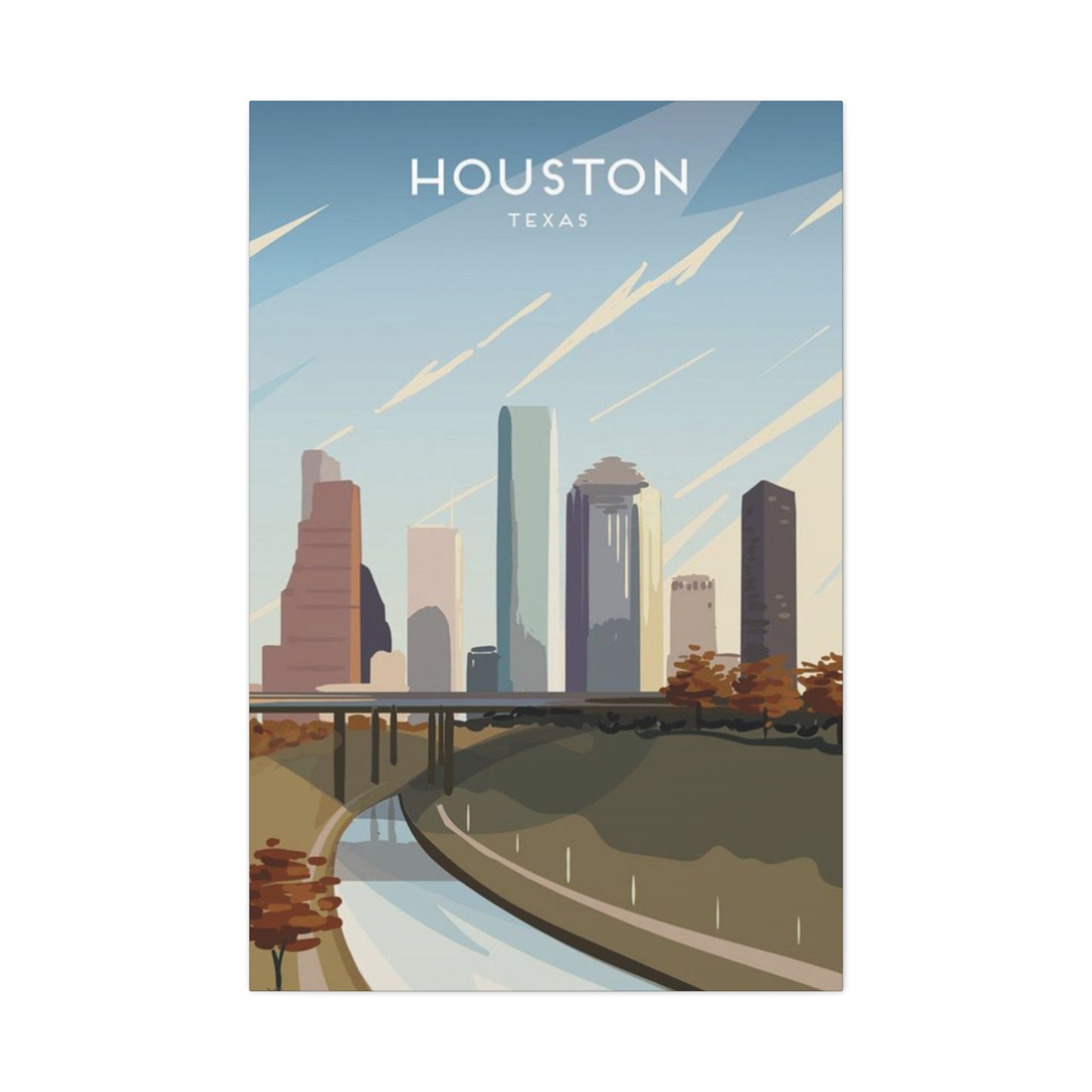 Aesthetic Houston Skyline Wall Art & Canvas Prints