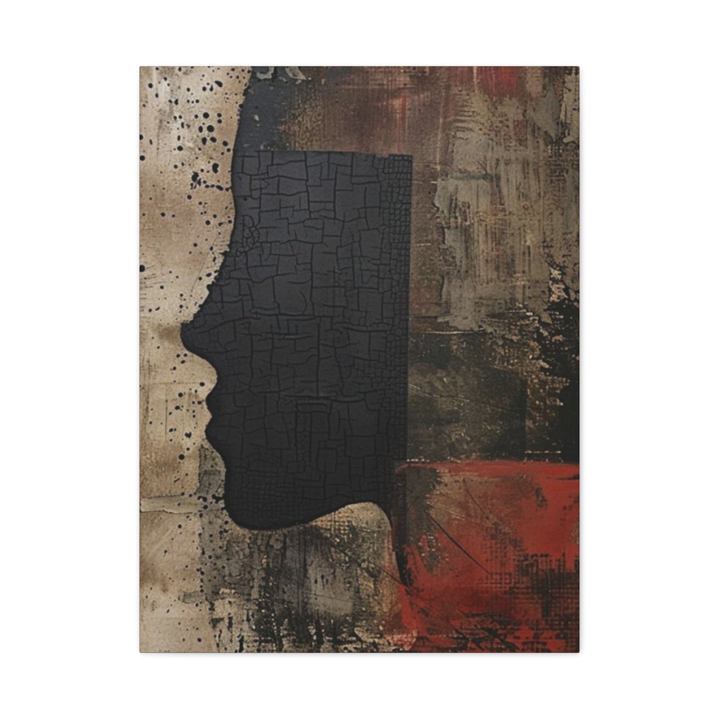 Face Silhouette Modernism Wall Art & Canvas Prints