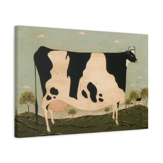 Black And White Cow Kimble Warren Wall Art & Canvas Prints