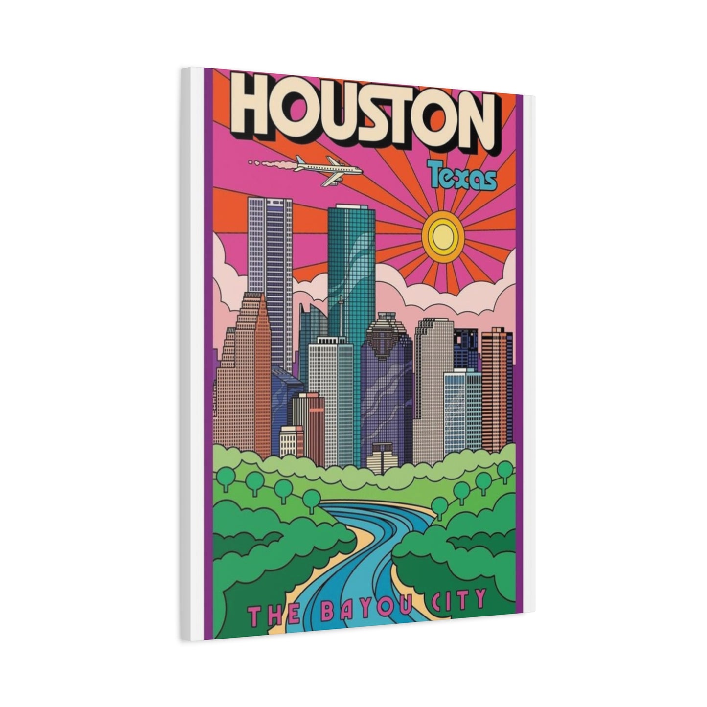 Houston City Graffiti Skylines Wall Art & Canvas Prints