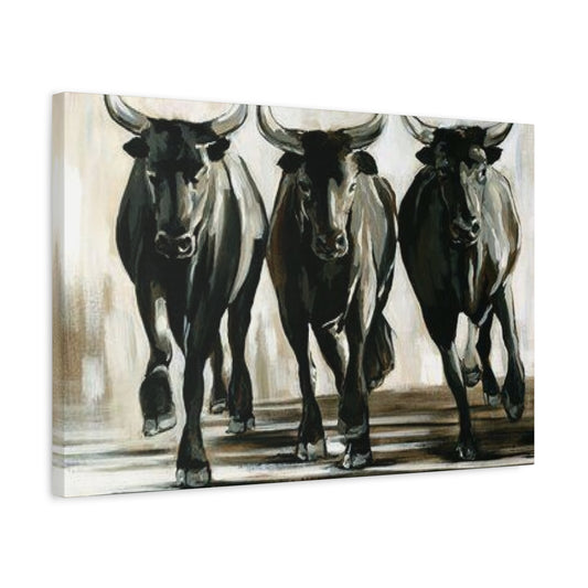 Three Bull Man Cave Decor Wall Art & Canvas Prints