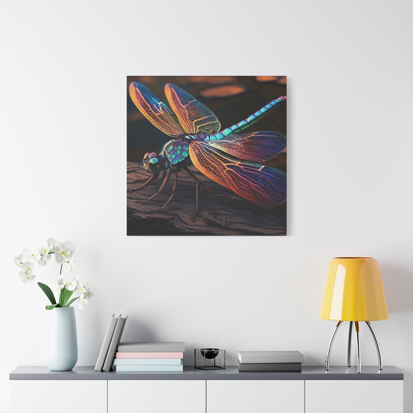 Colorful Dragonfly Candid Wall Art & Canvas Prints