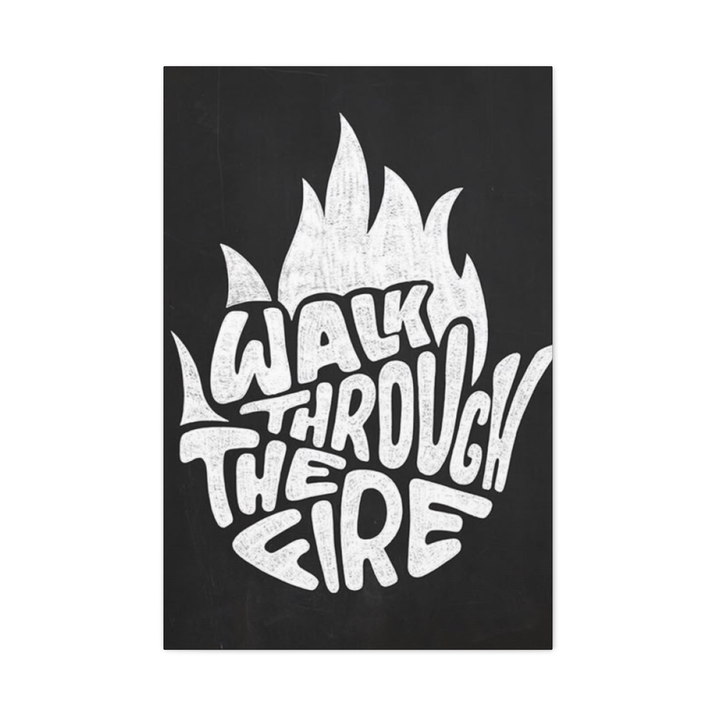 Fire Text Chalkboard Wall Art & Canvas Prints