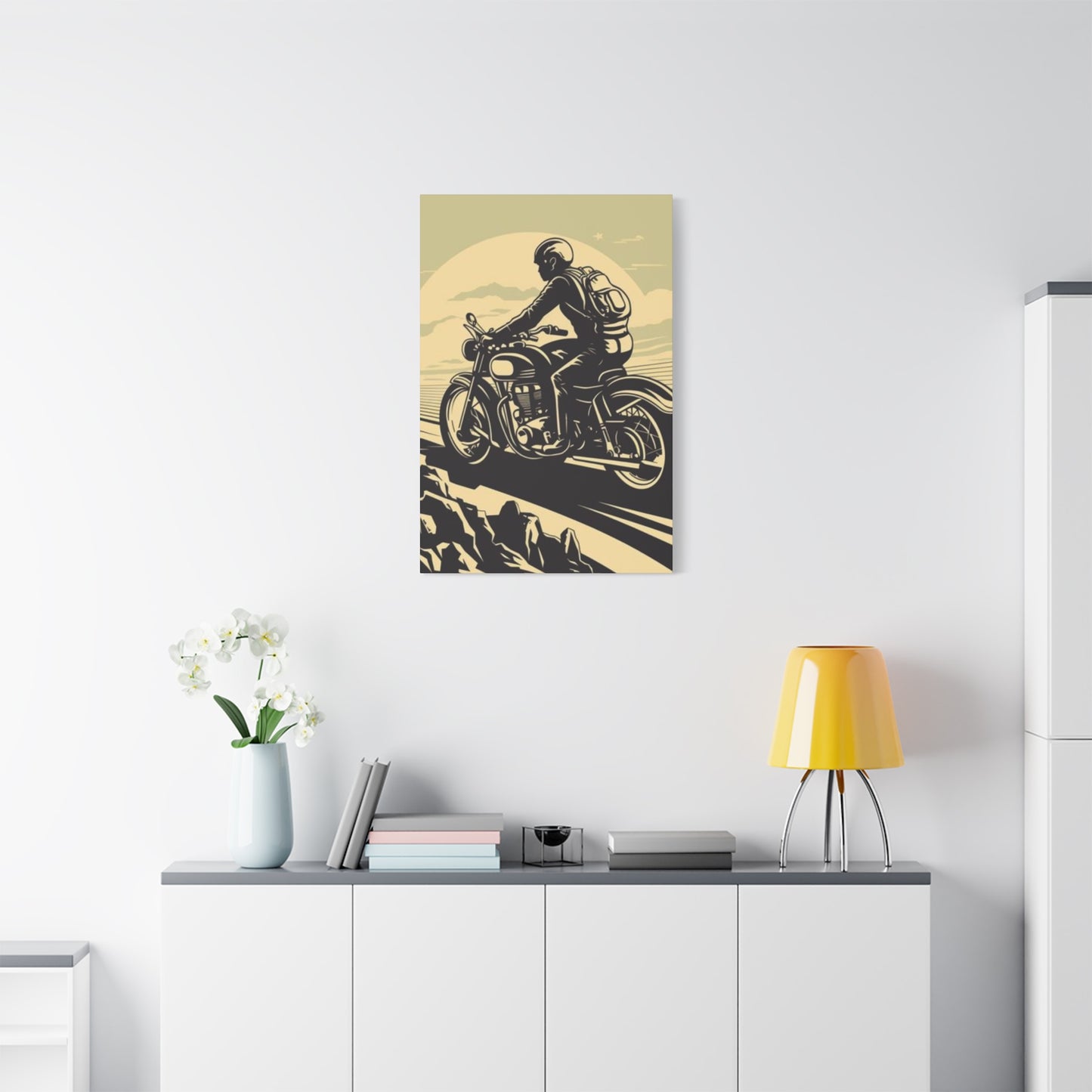 Bike Riding Poster Motorcycle Wall Art & Canvas Prints