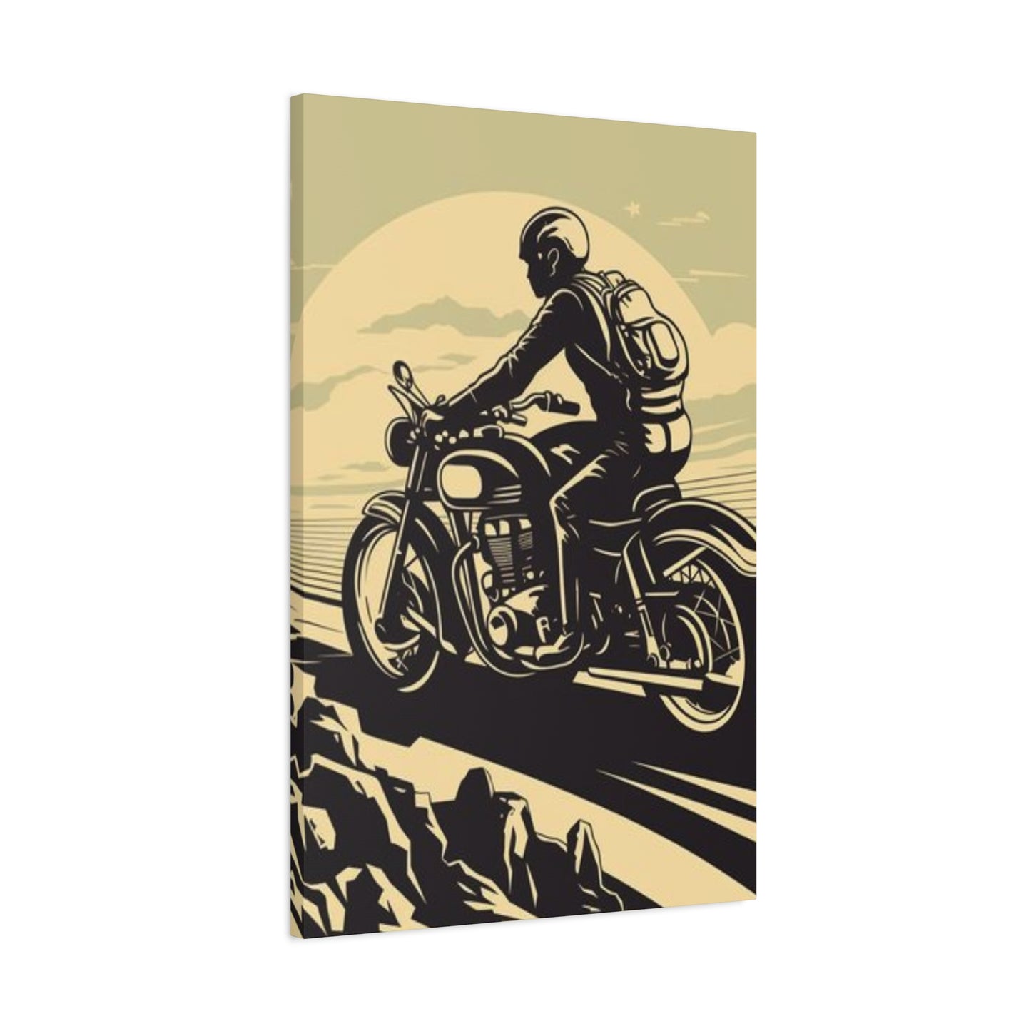 Bike Riding Poster Motorcycle Wall Art & Canvas Prints