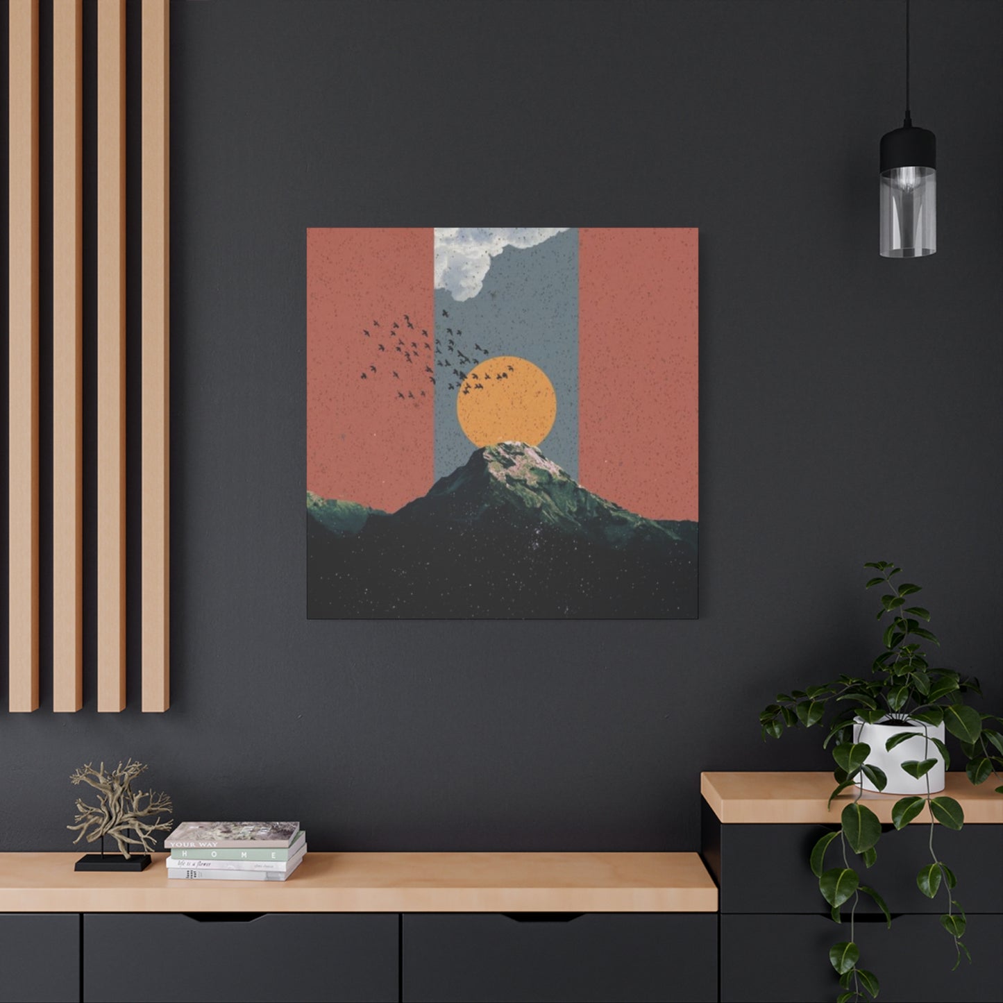 Sunrise In Mountains Modernism Wall Art & Canvas Prints