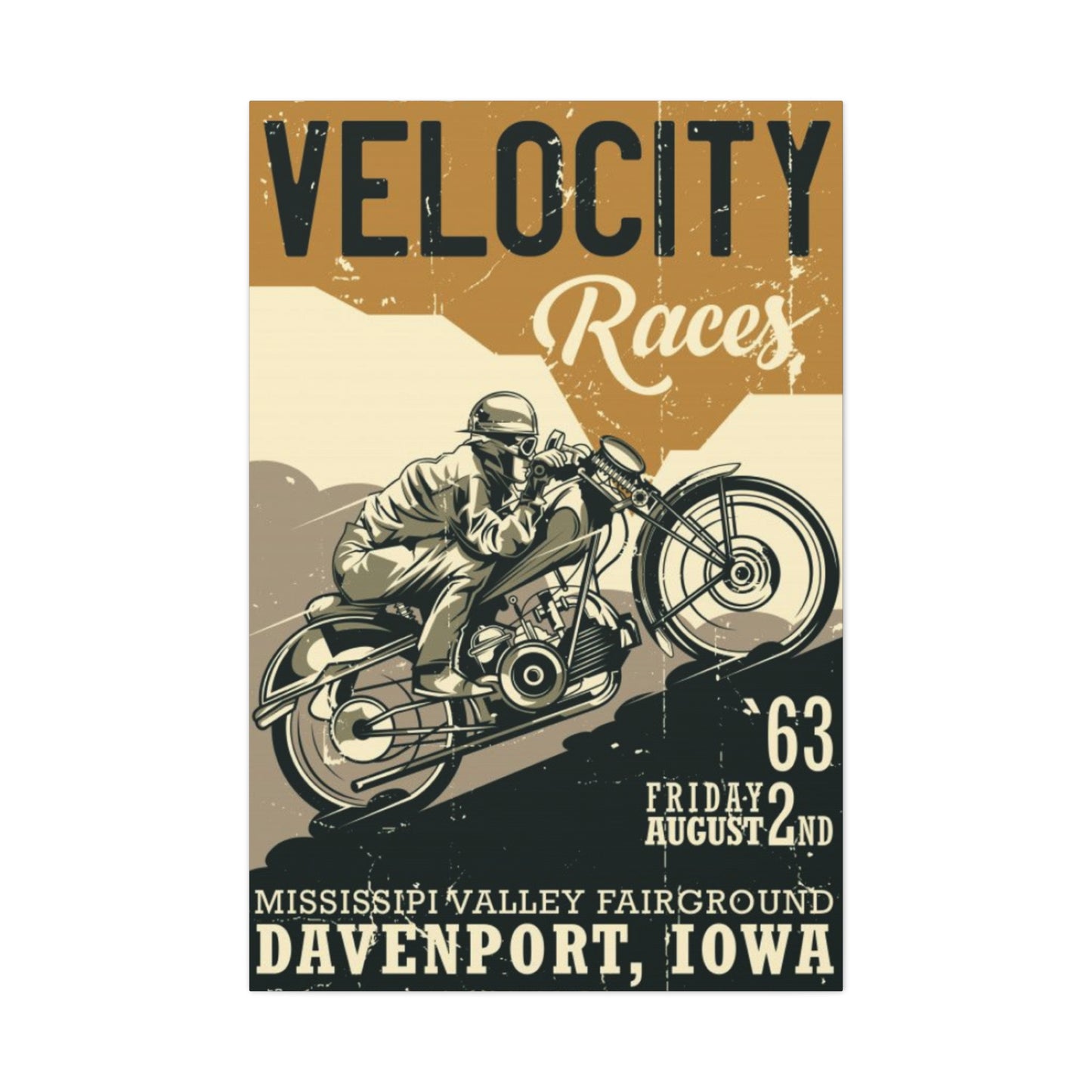 Velocity Races Motorcycle Wall Art & Canvas Prints