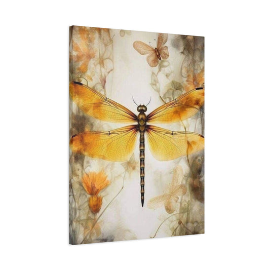 Light Brown Wing Dragonfly Wall Art & Canvas Prints