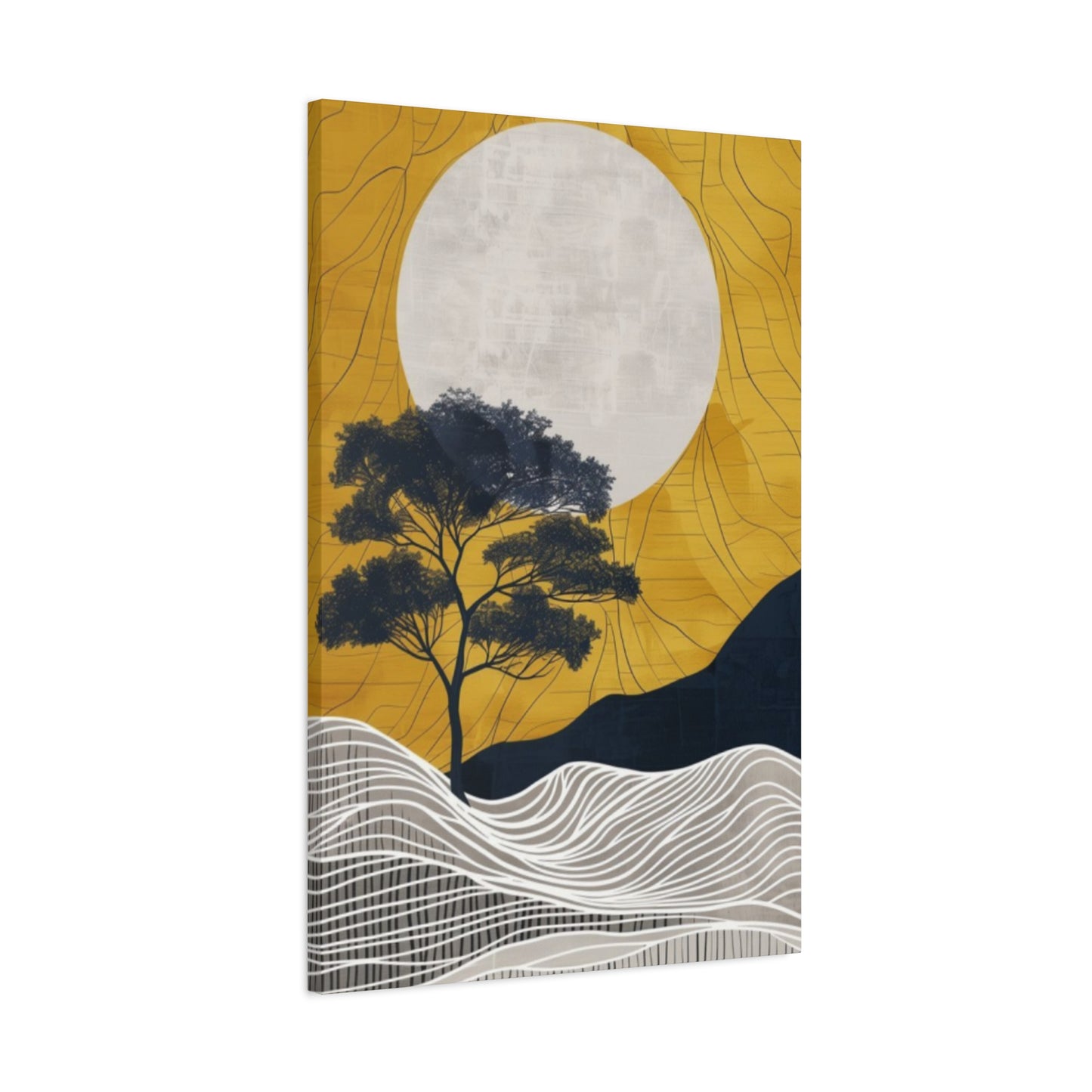 Moon And Tree Modernism Wall Art & Canvas Prints