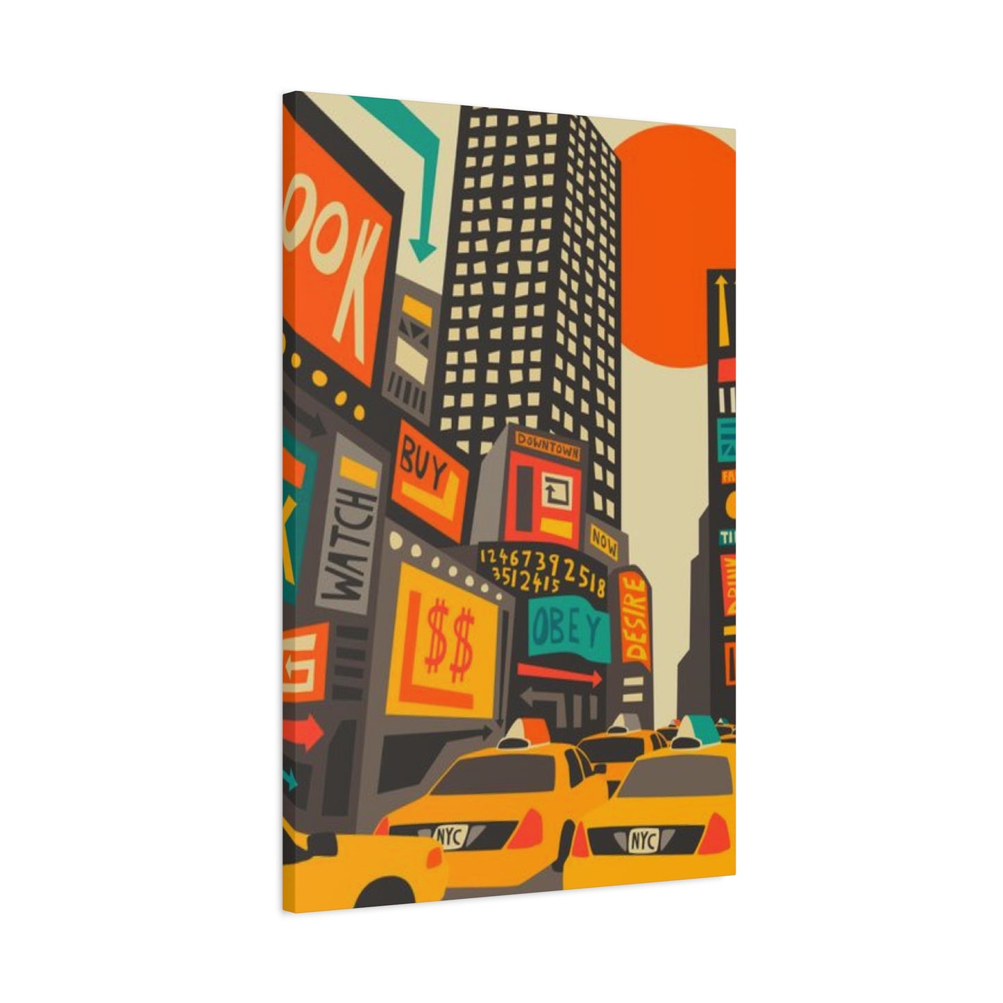 Yellow Taxi Painting New York City Wall Art & Canvas Prints