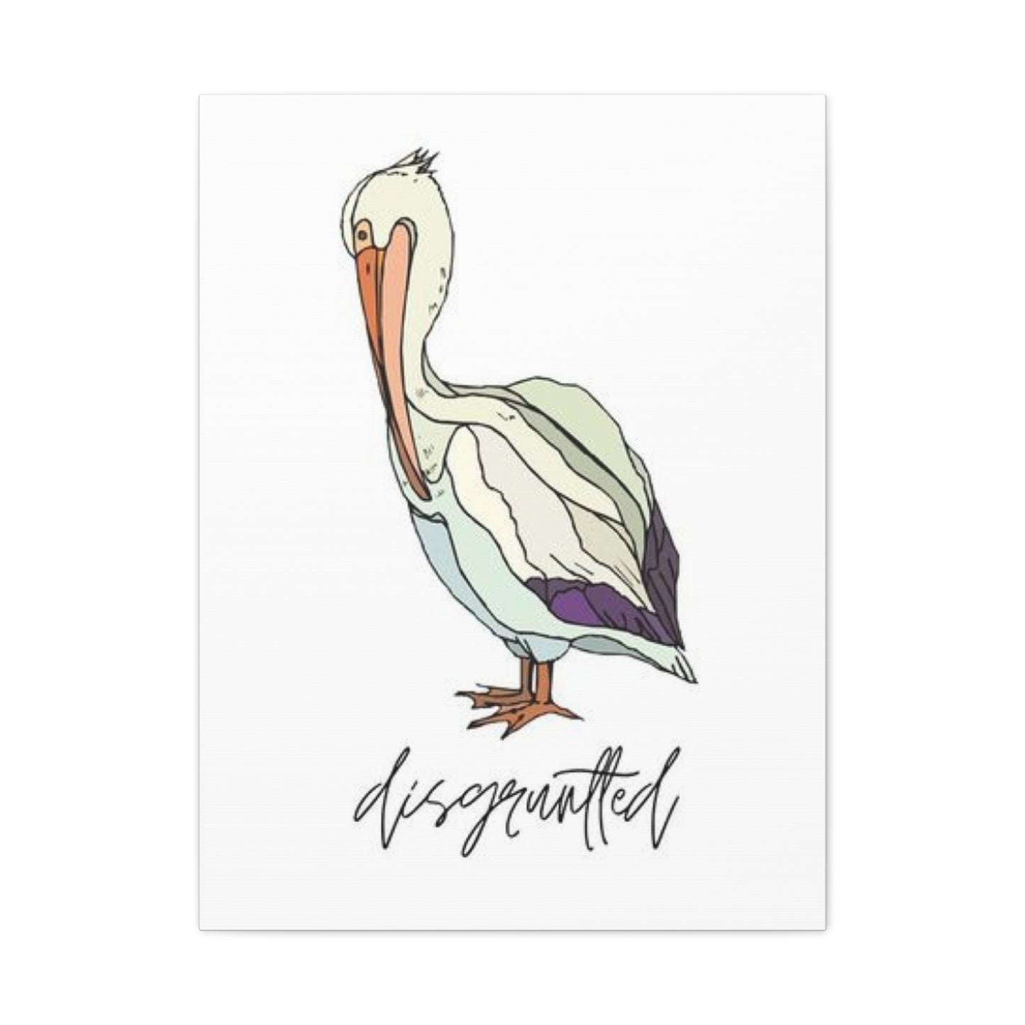 Colorful Pelican Drawing Wall Art & Canvas Prints