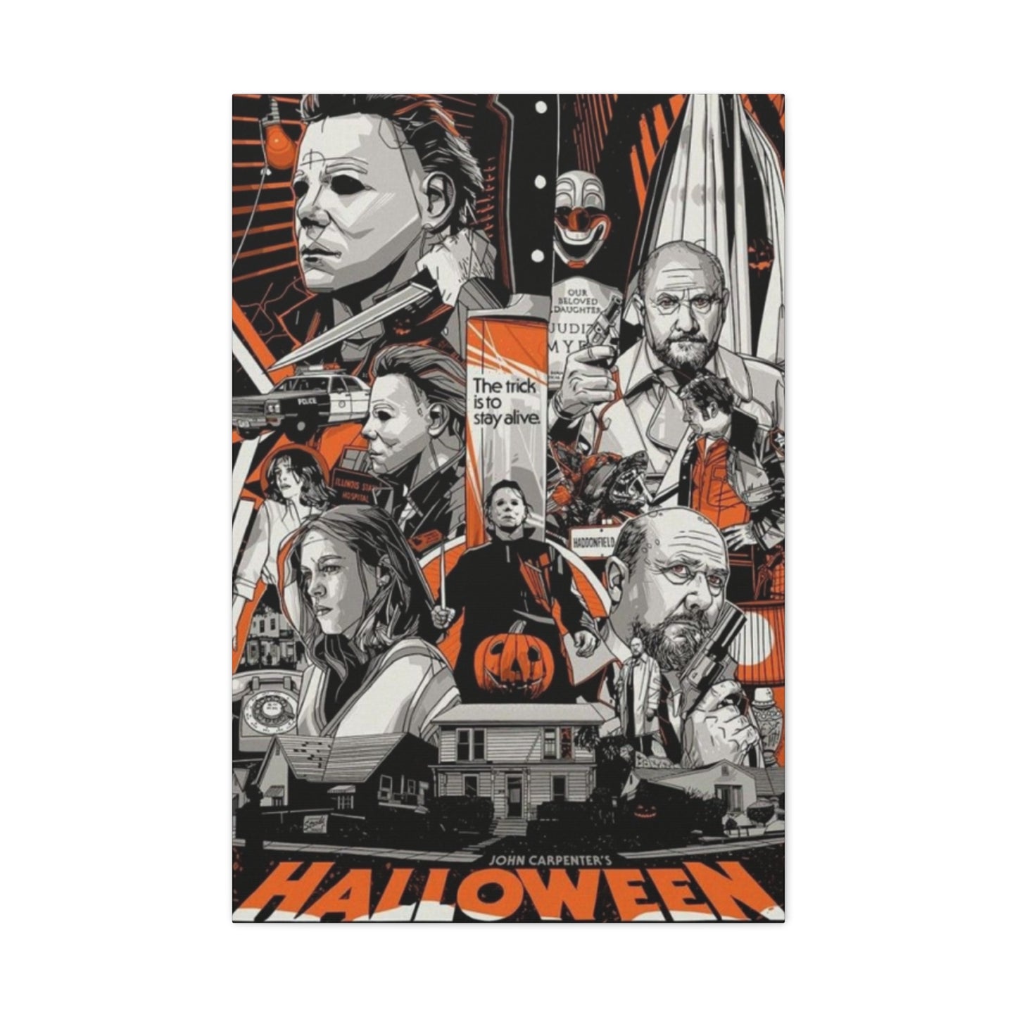 Halloween Horror Movie Poster Wall Art & Canvas Prints