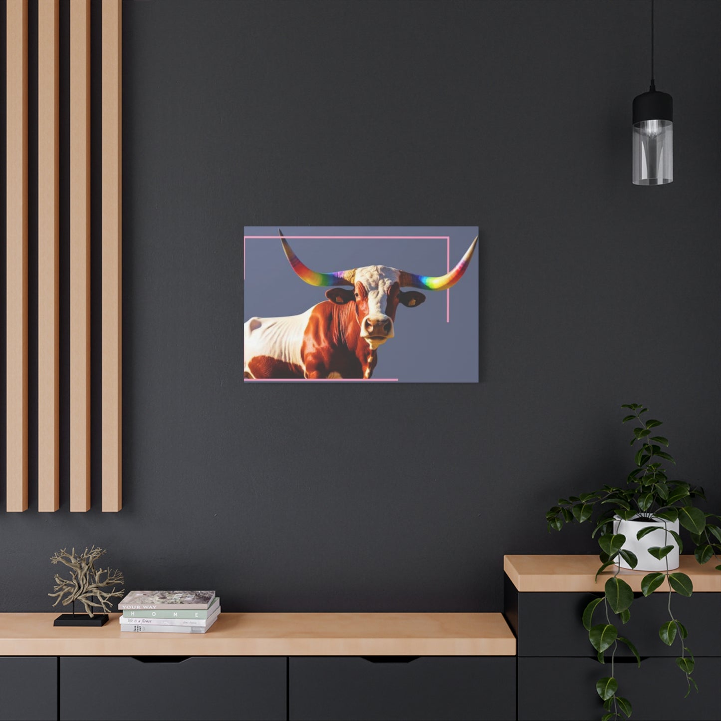 Colorful Long Horn Wall Art & Canvas Prints