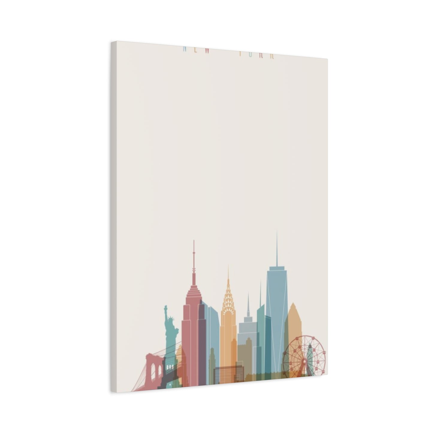 Minimalist City Skyline Poster NYC Skyline Wall Art & Canvas Prints