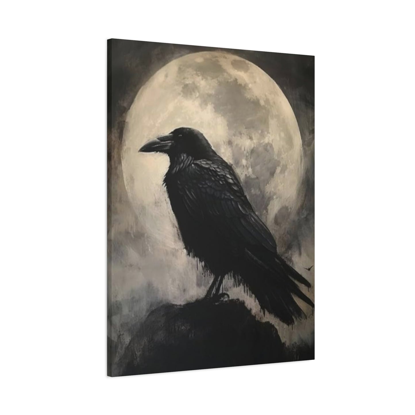 Full Moon Crow Painting Wall Art & Canvas Prints