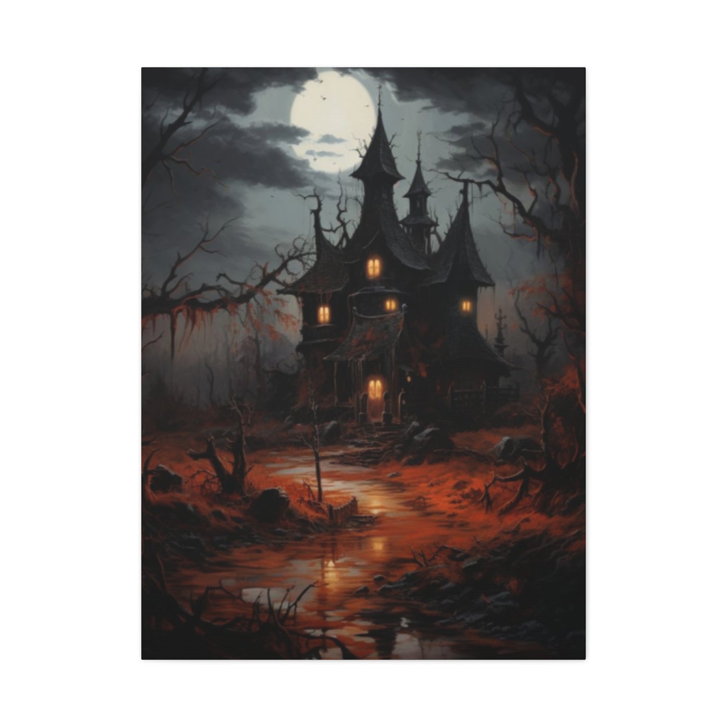 Halloween Home Painting Wall Art & Canvas Prints