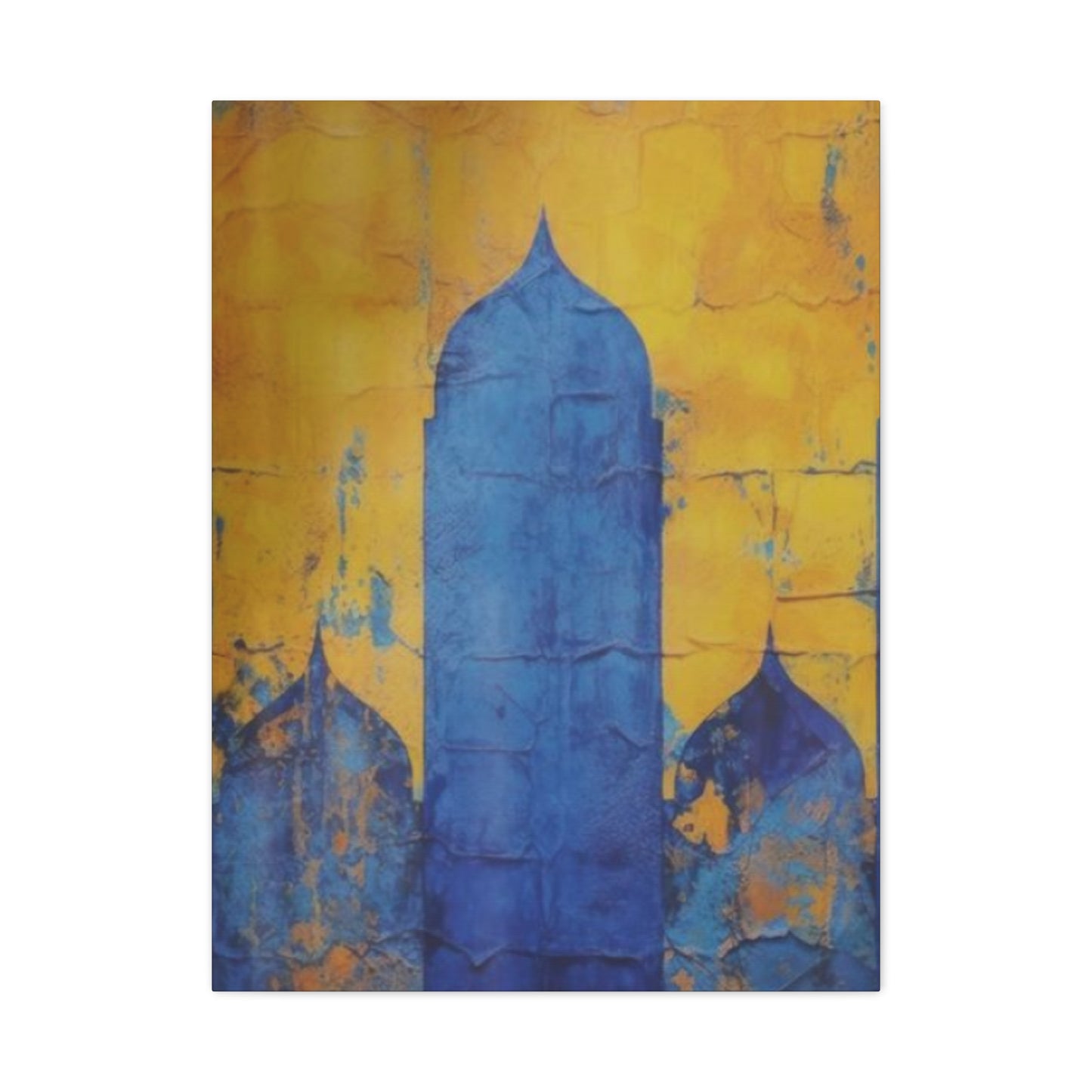 Blue & Yellow Architecture in Moroccan Wall Art & Canvas Prints