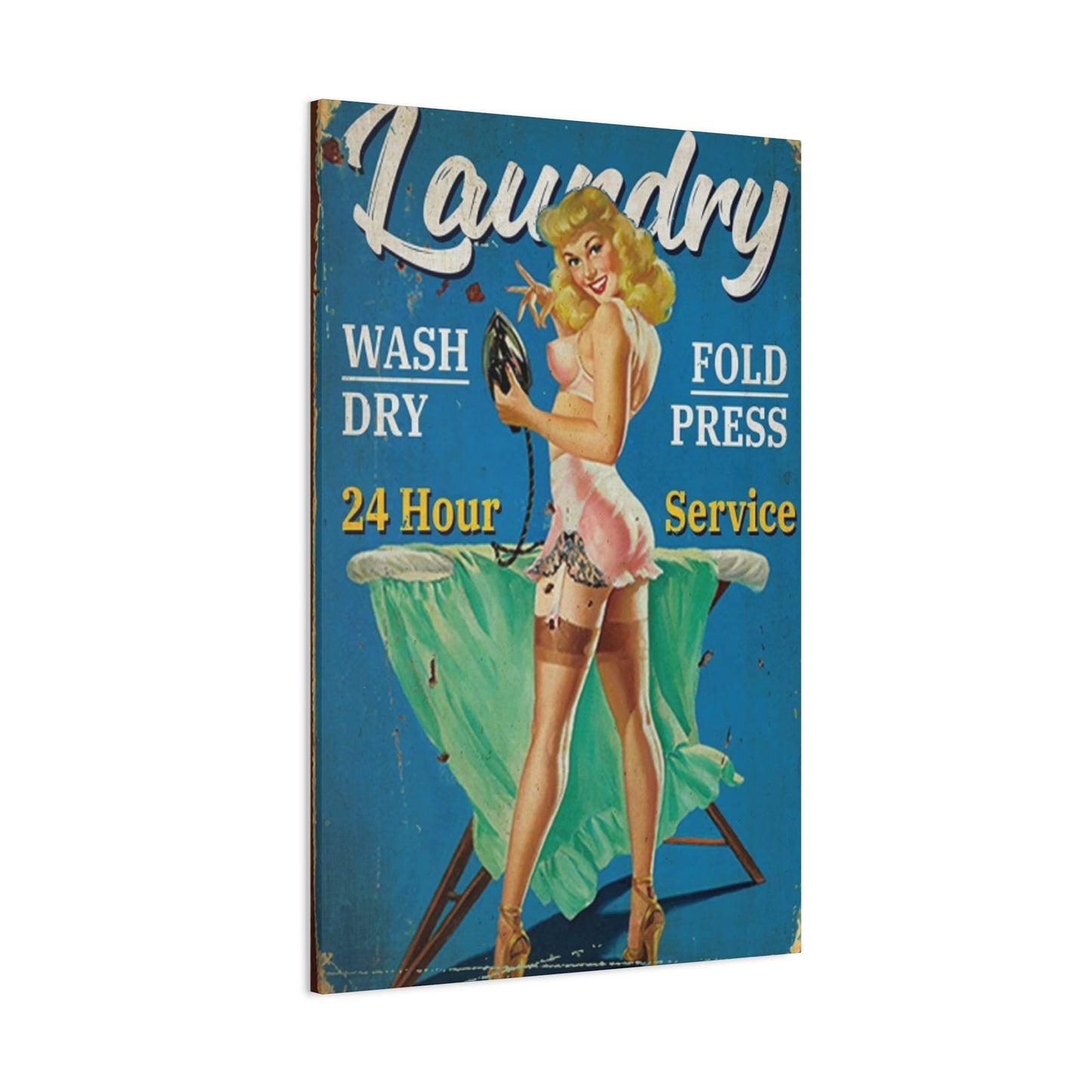 Advertisement Poster Laundry Wall Art & Canvas Prints