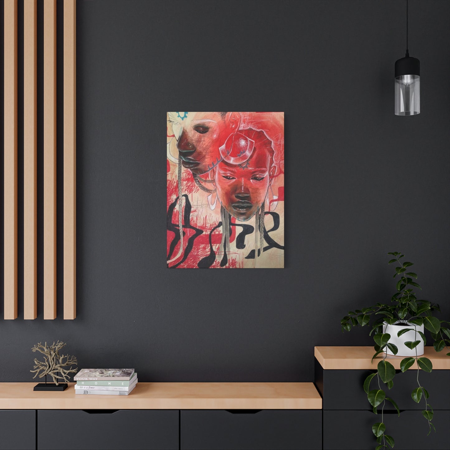 Girls Abstract Painting Mixed Media Wall Art & Canvas Prints