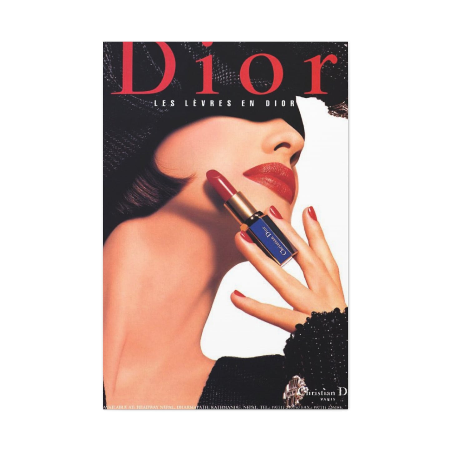 Dior Red Lips Painting Wall Art & Canvas Prints