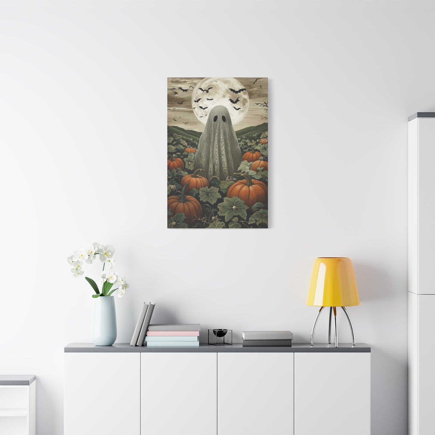 Full Moon Scarecrow Painting Wall Art & Canvas Prints