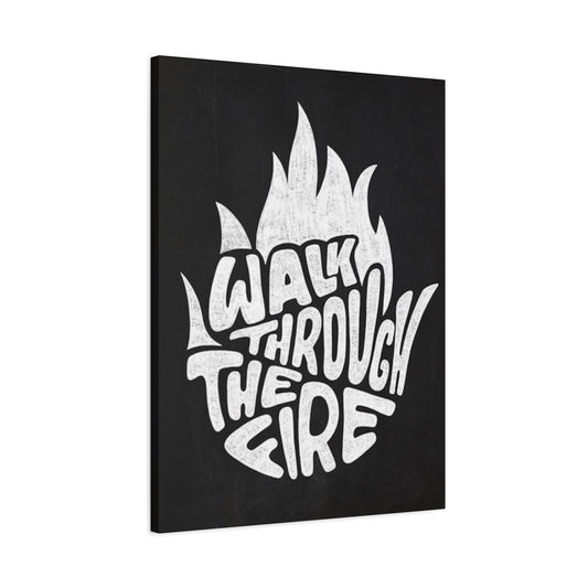 Fire Text Chalkboard Wall Art & Canvas Prints